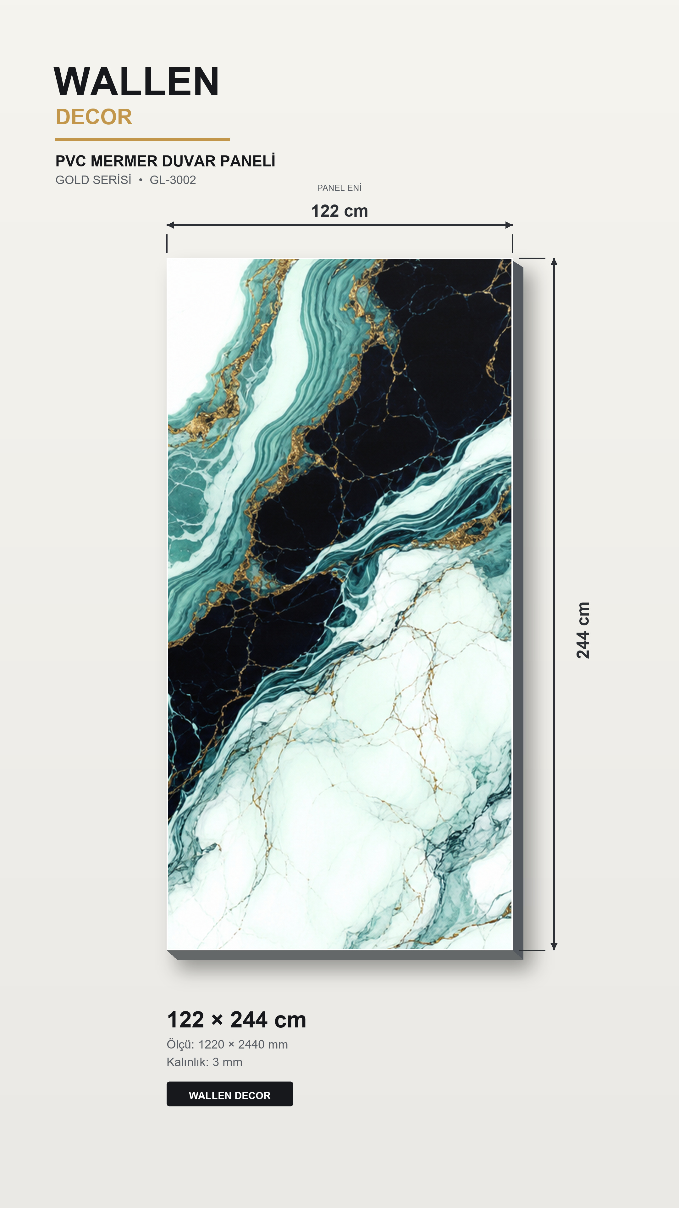 pvc mermer panel 122x244
