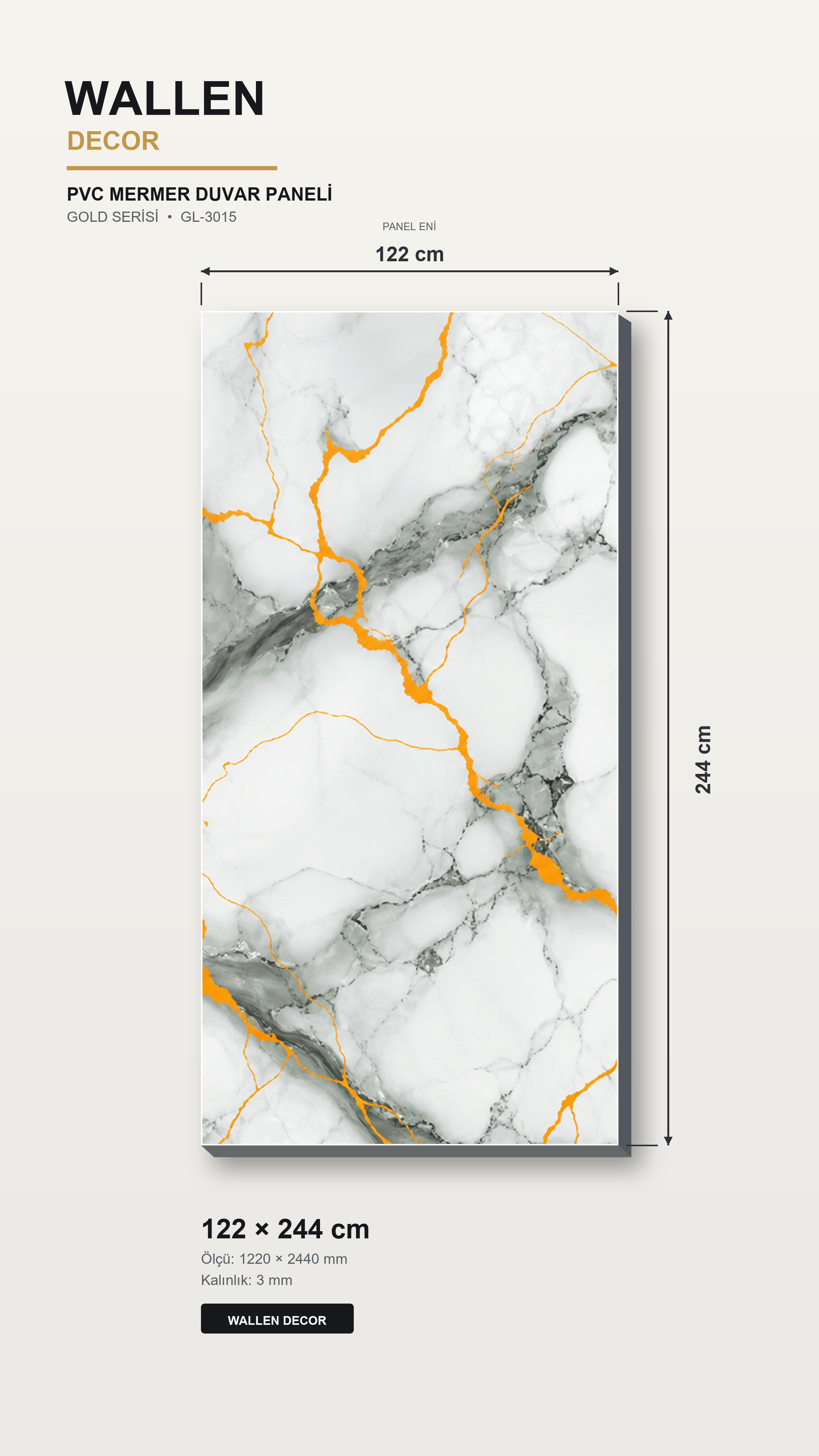 pvc mermer panel 122x244