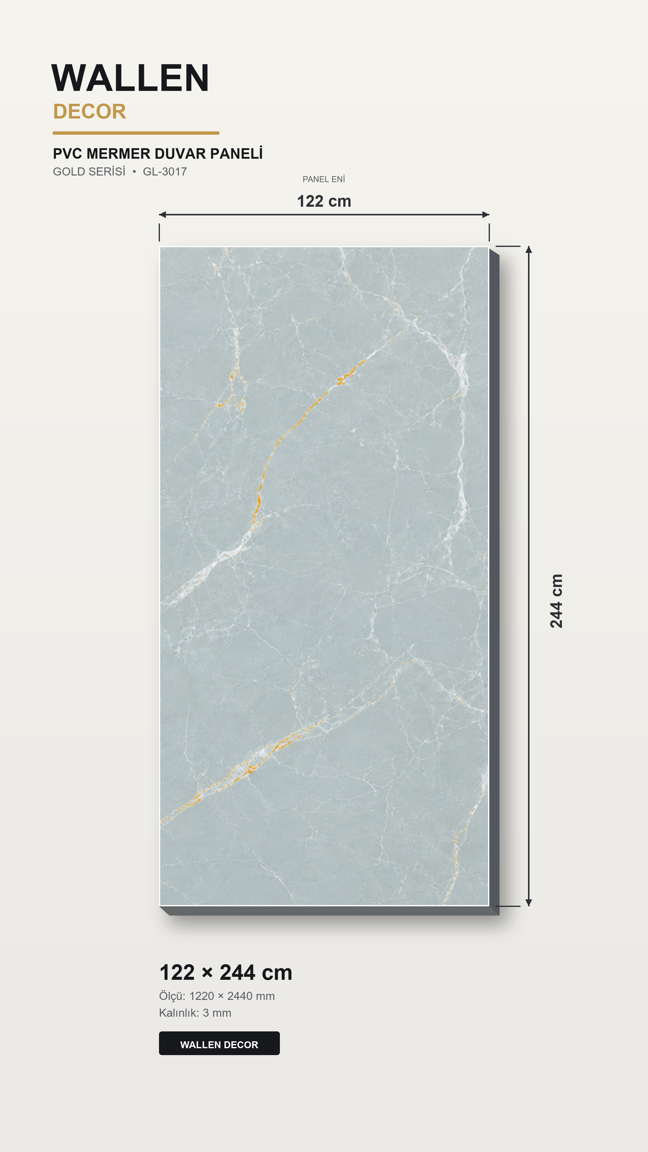 pvc mermer panel 122x244