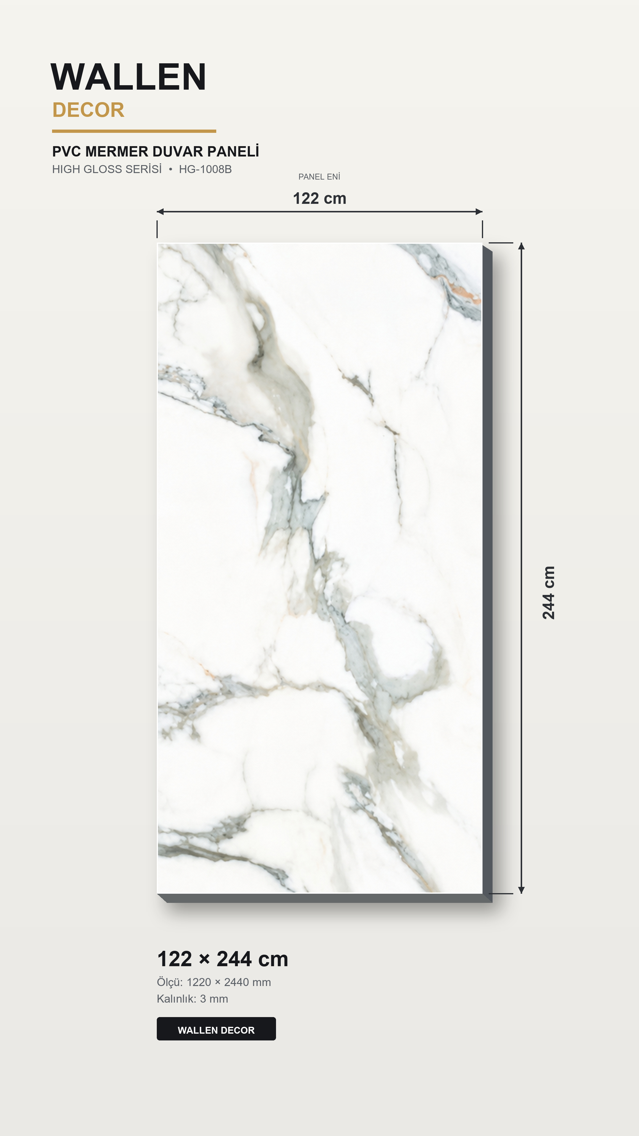 pvc mermer panel 122x244