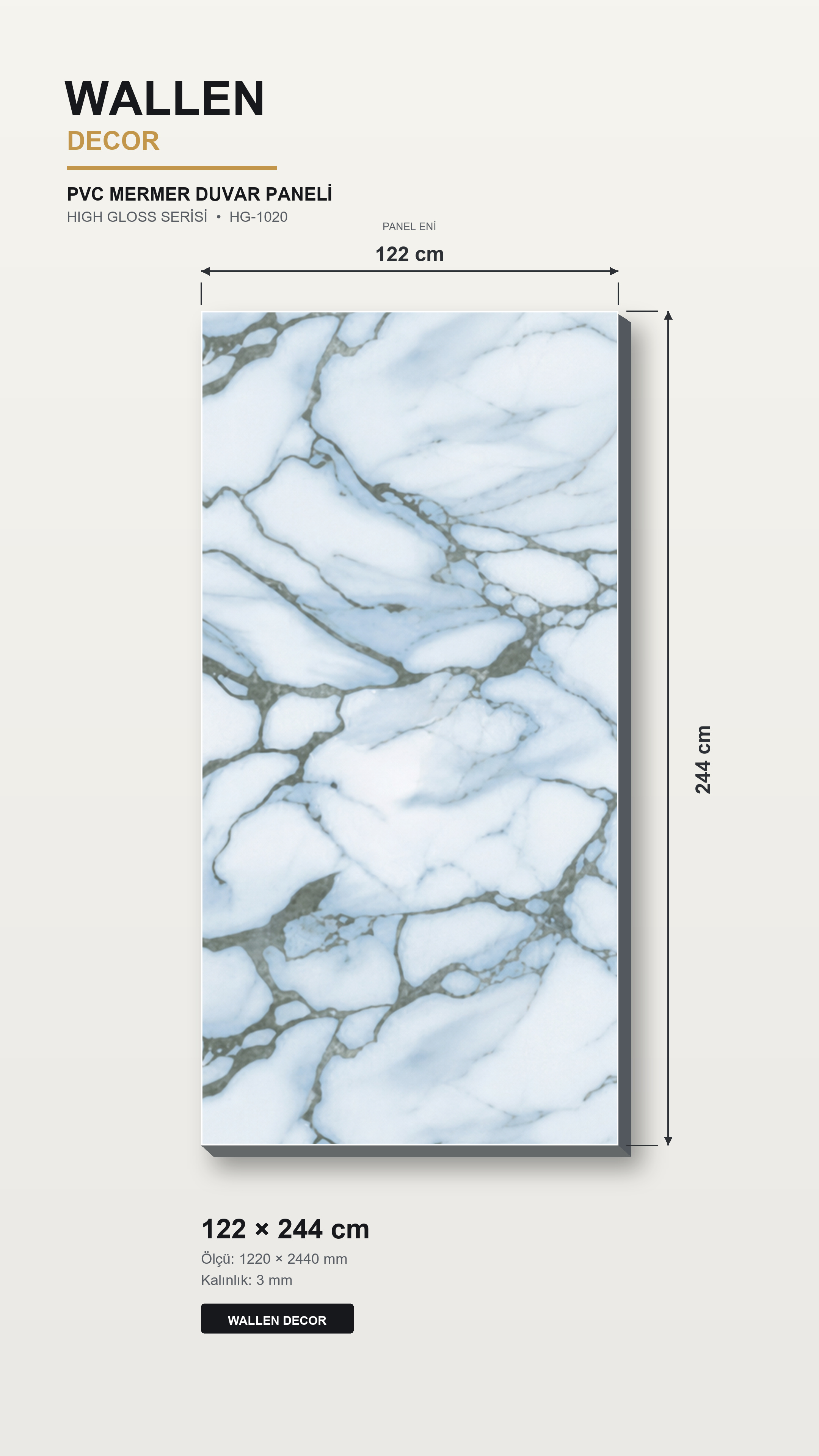 pvc mermer panel 122x244