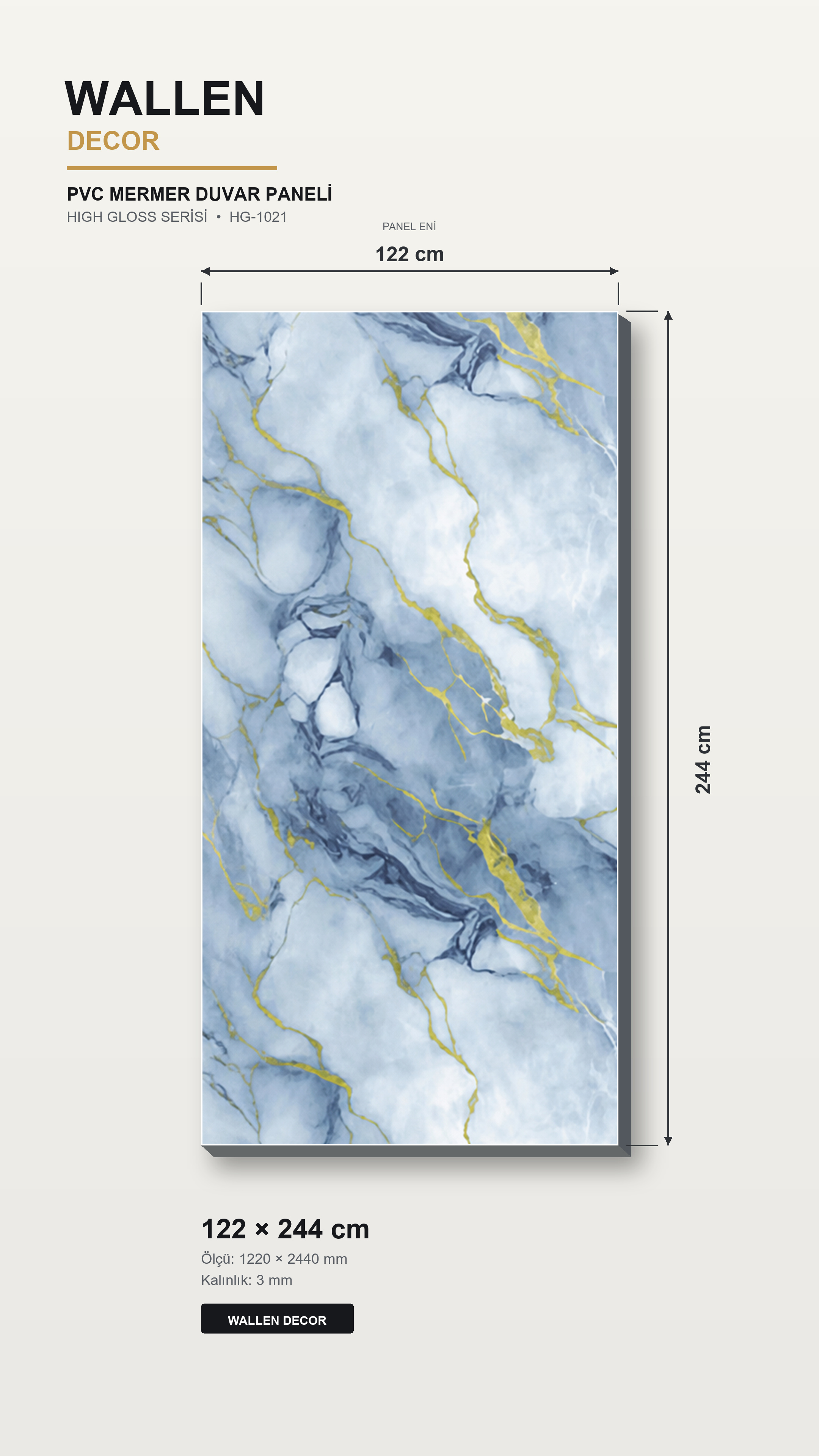 pvc mermer panel 122x244